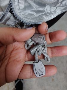 Auth Georgio Armani SILVER down-like poofy jacket