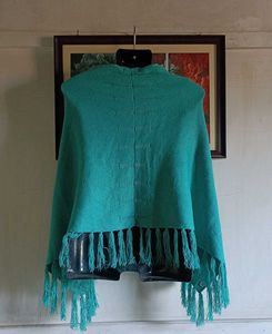 Stylish Green Knitted Poncho