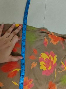 Brown Floral Print Kurta