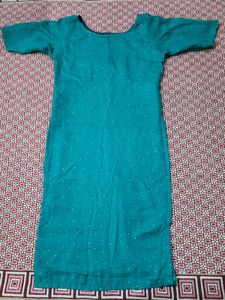 Teal Polka Dot Dress