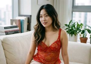 Red Lace lingri bodysuit
