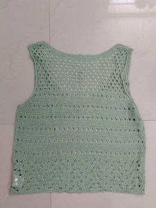 Crochet Knit Sleeveless Top
