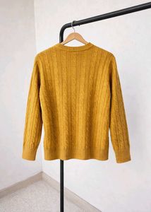 Mustard Cable Knit Sweater 👕