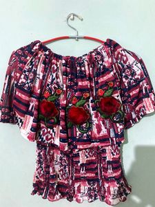 Floral Off shoulder Top