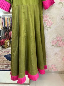 Elegant Olive Green Gown