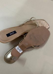 Inc.5 Gold Embellished Flat Sandals