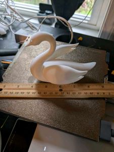 Elegant Swan Decor 3d printed white