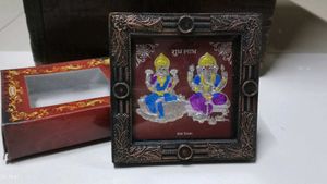 Lakshmi Ganesh Silver Frame
