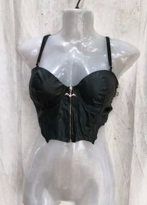 1168. Black Corset Bustier Top