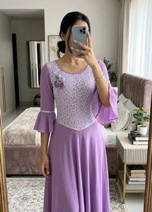 Beautiful Lavender Lace Gown