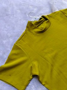 Chic Mustard Yellow Cropped Top