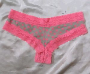 Pink Polka Dot Lace Briefs