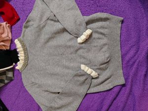 Prettiest Gray Embellished Sweater