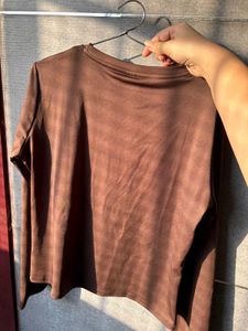 Brown Long Sleeve Top