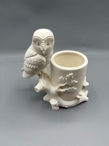 Wisdom of the Woods Owl Tree Trunk Desk Organizer