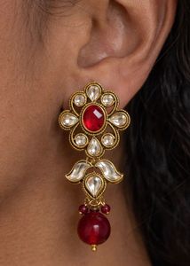 Vintage Stunning Red Stone Jewellery Set