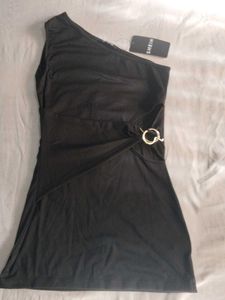 SHEIN One-Shoulder Black mini dress