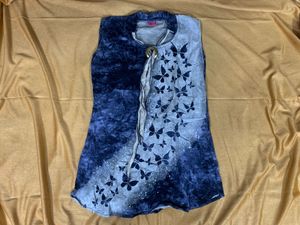 Butterfly Print Sleeveless Top