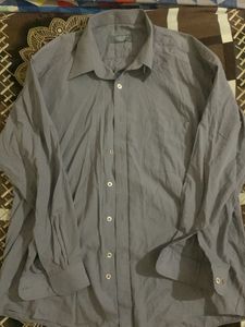 Classic Men's Grey Button-Up Shirt
