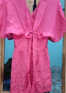 Pink V-Neck Tunic