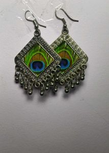 Peacock Feather Earrings