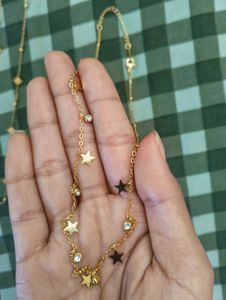anti tarnish waterproof Gold necklace bracelet set