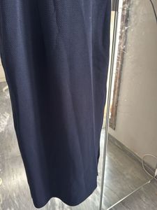 Navy Blue Textured Mini Dress