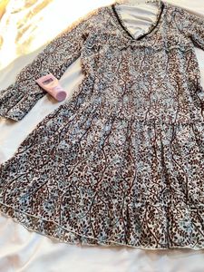 Boho Floral Print Tiered Mini Dress