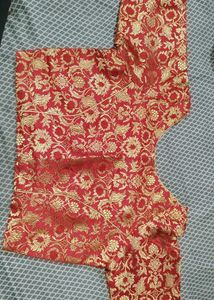 Red &amp; Gold Brocade Blouse