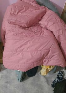 Pink Puffer Jacket with Hood