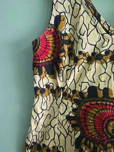 V-Neck Sleeveless Printed Top