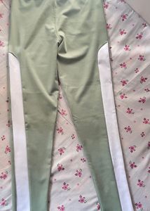 Mint Green & White Track Pants