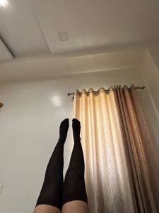 Combo of Two Black Thigh-High Stockings