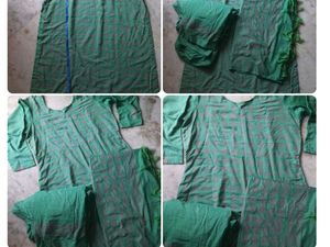 Green Printed Kurta Set