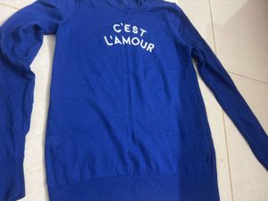 Royal Blue "C'est L'amour" Sweater