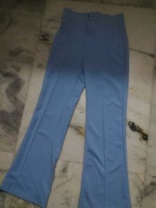 Blue Flared Leg Pants