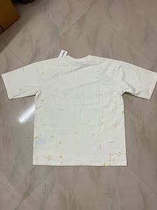 Cream Floral Graphic T-Shirt (oversized)