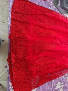 Red Crop Top Lehenga