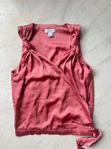 Satin Wrap Top