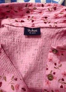 Cute Pink Floral Baby Dress