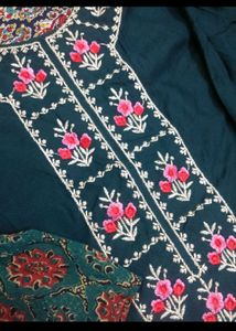 Elegant Embroidered Kurta with sharara and dupatta