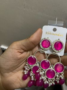 Beautiful Pink Dangle Earrings