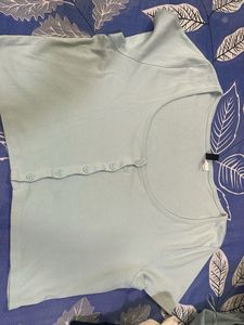 Cute Light Blue Crop Top