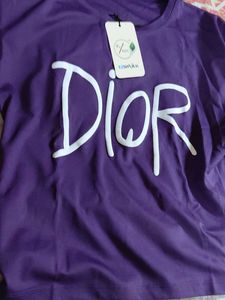 Purple Teddy Bear Graphic T-Shirt