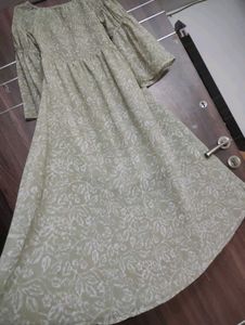 Floral Print Square Neck Dress