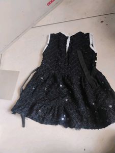 Cute Black Sequin Party Dress