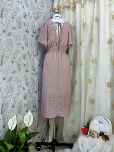 Chic V-Neck Midi Dress