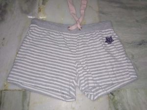 Gray Striped Dolphin Shorts