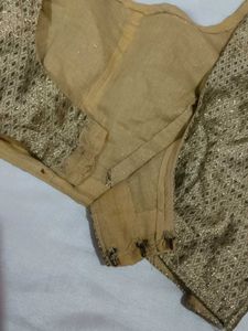 Elegant Gold Embroidered Blouse