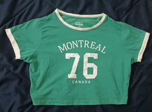 Green boxy tee | XS
